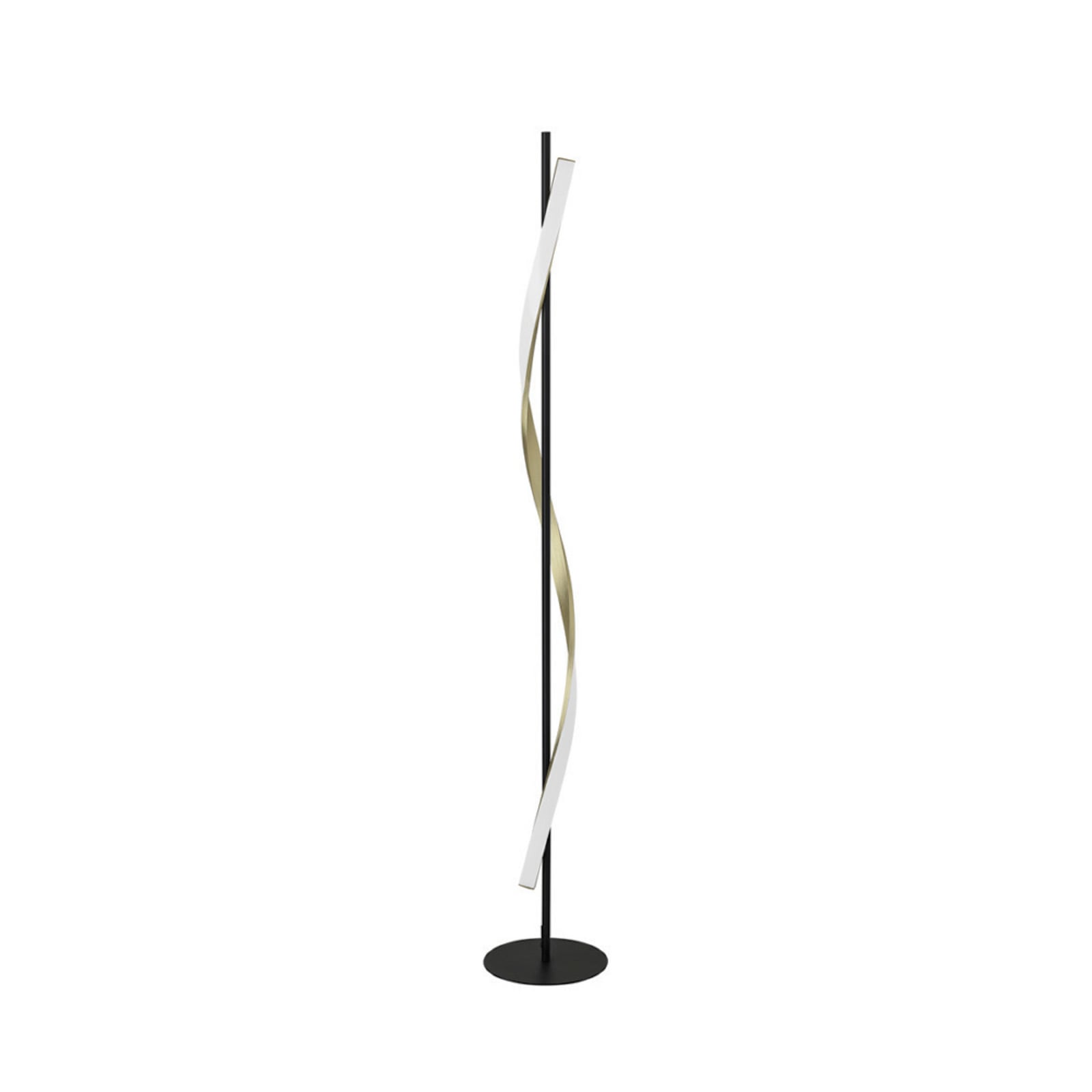 EGLO CONAPRATO LED-lattiavalaisin, musta/messinki, 150 cm, CCT
