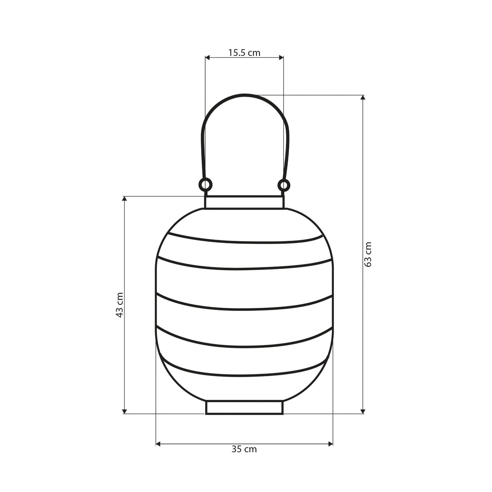Lanterna HDDive, juta naturale, altezza 43 cm - House Doctor