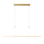 LED viseća svjetiljka Tolu, duljina 139 cm, mesing - Quitani