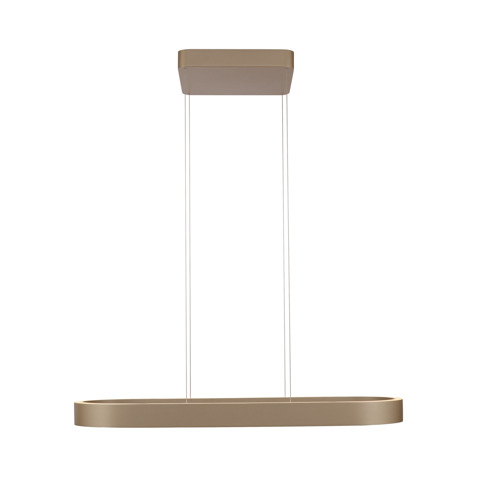 Lámpara colgante LED Q-Stretto de Paul Neuhaus, bronce, 86,8 cm