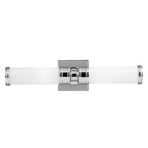 Payne Applique a LED cromata, altezza 49 cm, a 2 luci, IP44 - FEISS