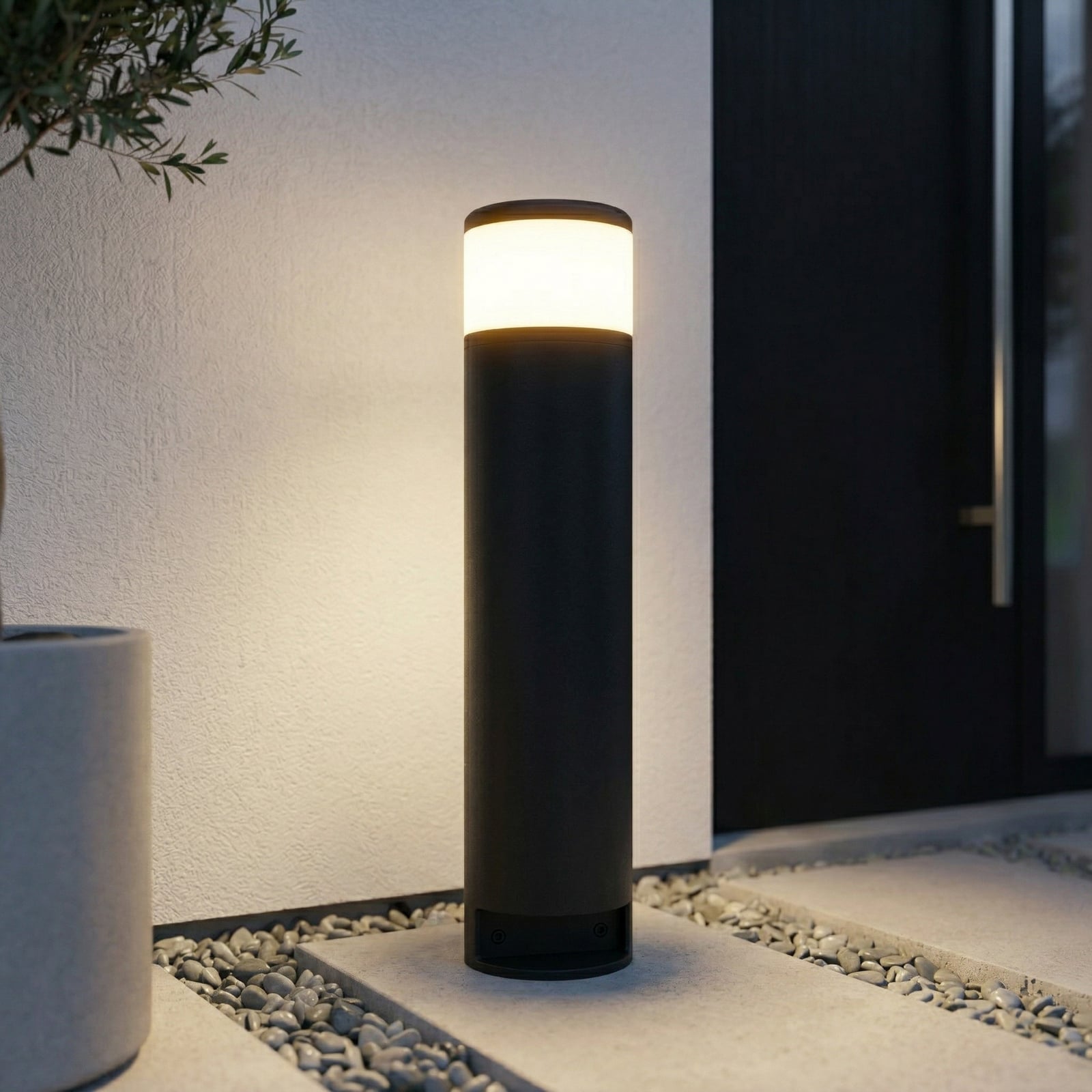 Corban Sockellampe, grau, Steckdosen, G9, IP44 - Lucande