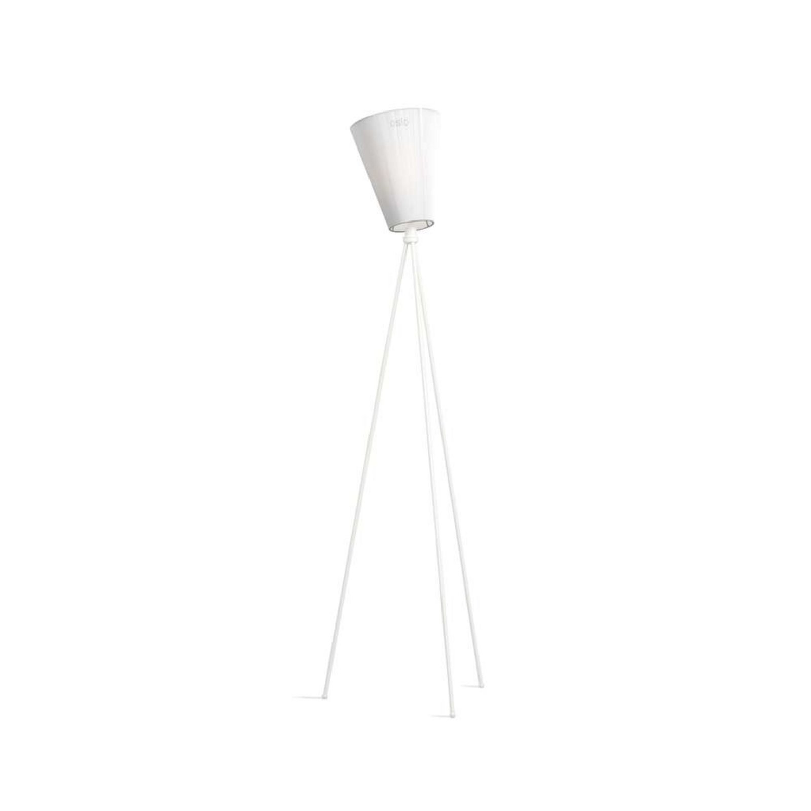 Oslo Wood Floor Lamp White/White - Northern