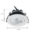 Jyra LED Recessed spot 3000K IP65 White - Arcchio
