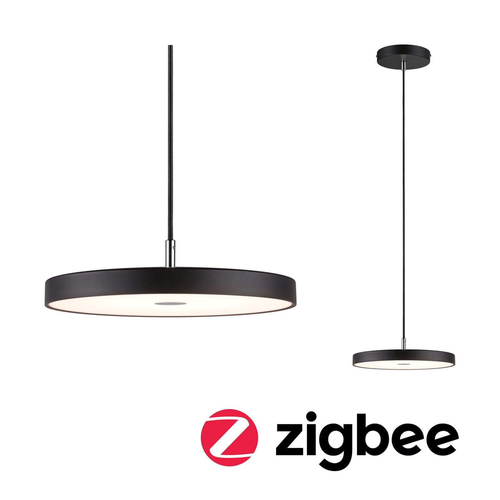 Hildor LED-Pendelleuchte schwarz ZigBee - Paulmann