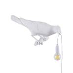 SELETTI Bird Lamp LED-Wandlampe Blick rechts weiß