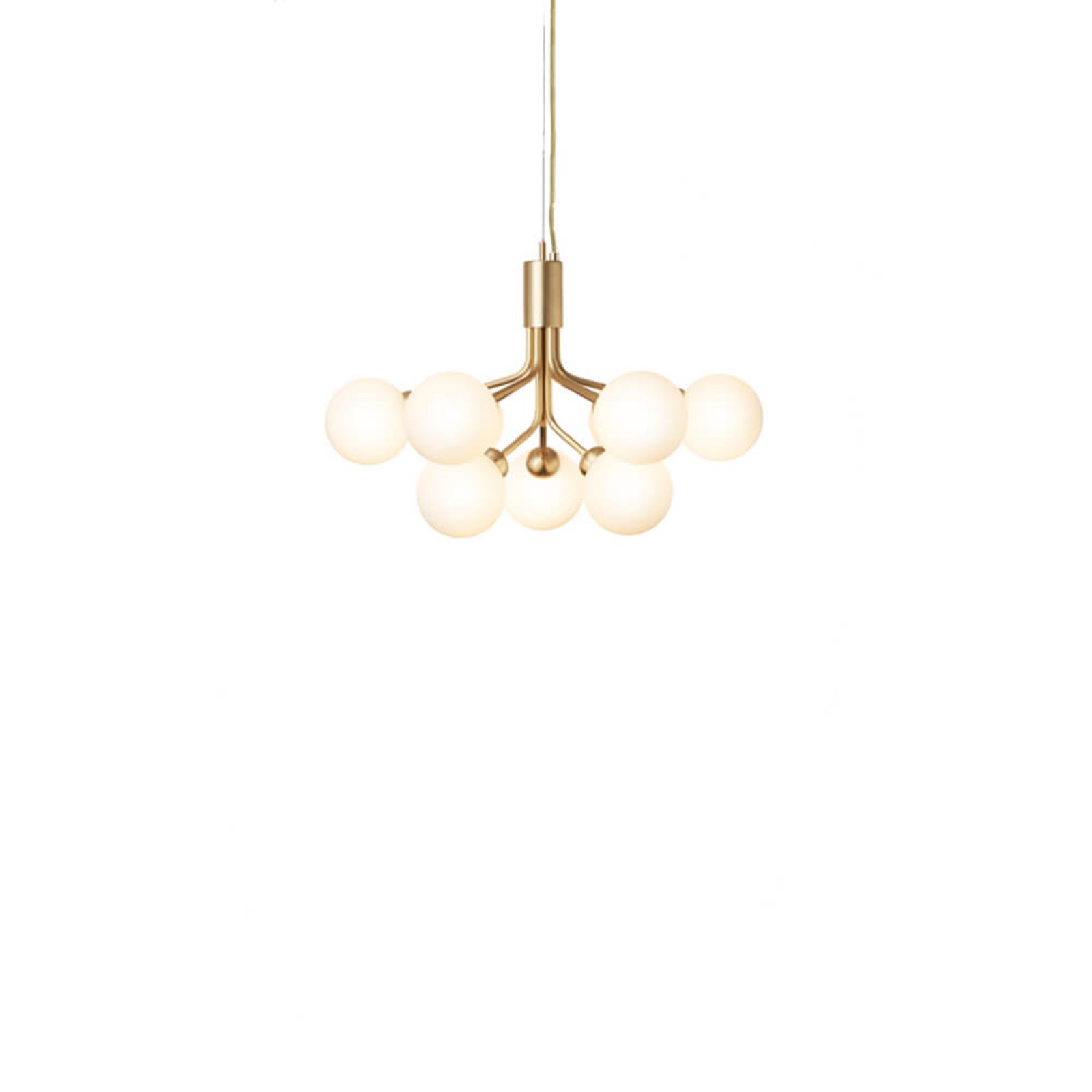 Apiales 9 Candelabro Brushed Brass/Opal White - Nuura