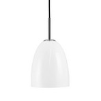 Hängelampe Jazz, Ø 18 cm, opal/stahl, Glas - Dyberg Larsen