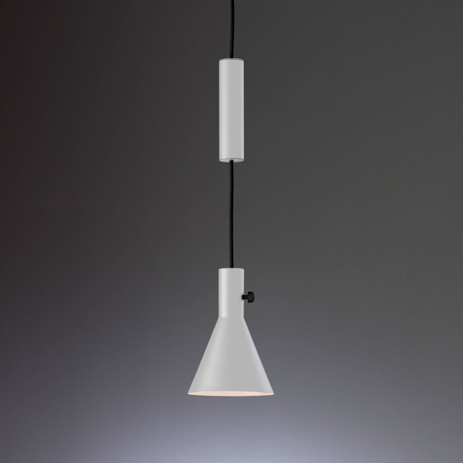 Białą designerska lampa wisząca LED Eleu