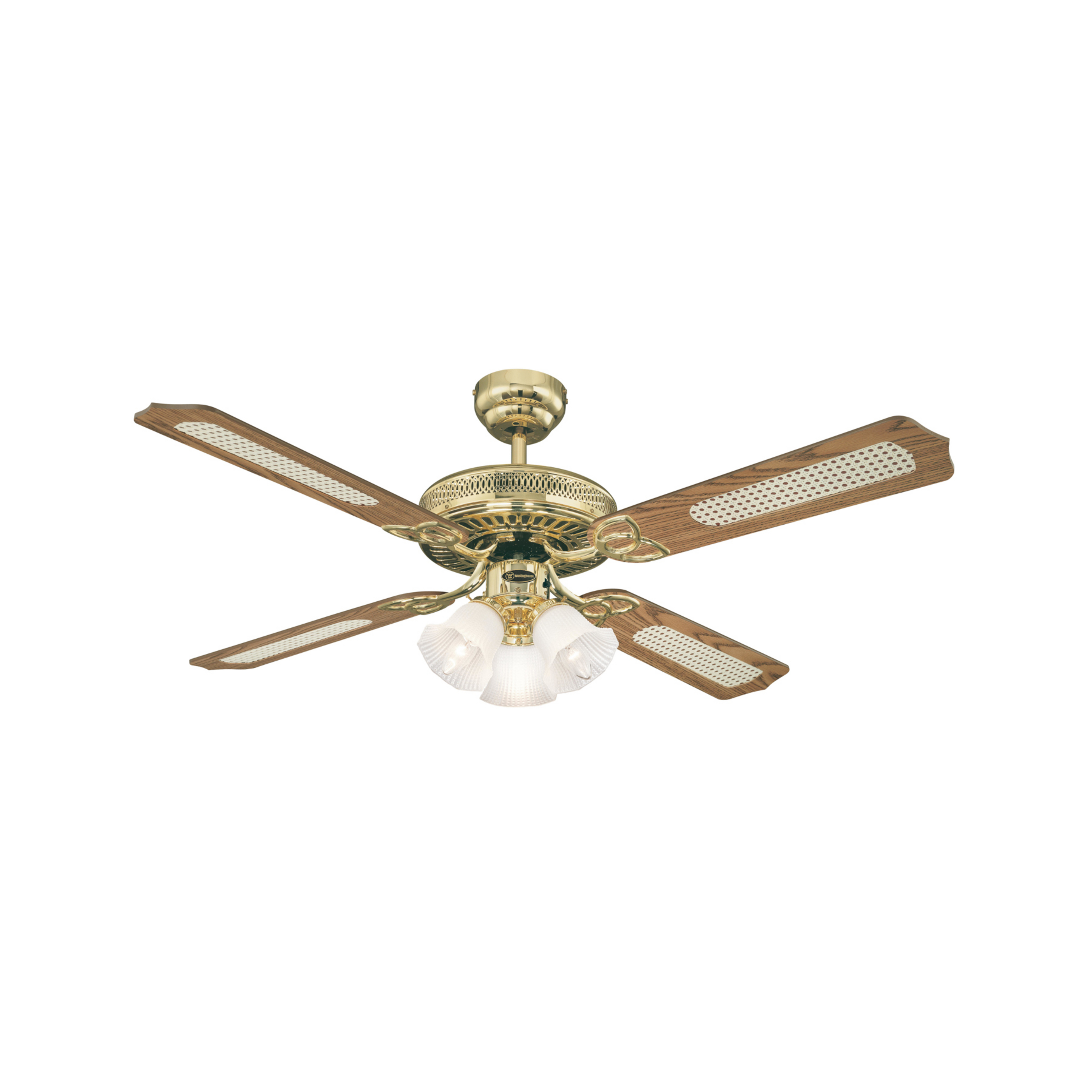 Monarch Trio Deckenventilator, messing, leise - Westinghouse