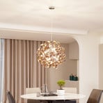 Lucande hanging light Kaelor, Ø 60 cm, copper-coloured, aluminium