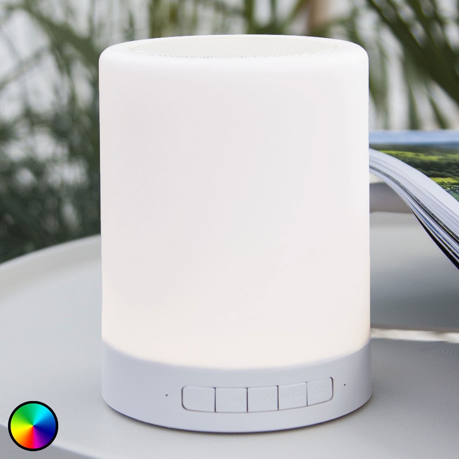 Best Season 362-81 LED table lamp, RGBW and speaker, plastic, 3 W, energy efficiency: A, H: 12.6 cm