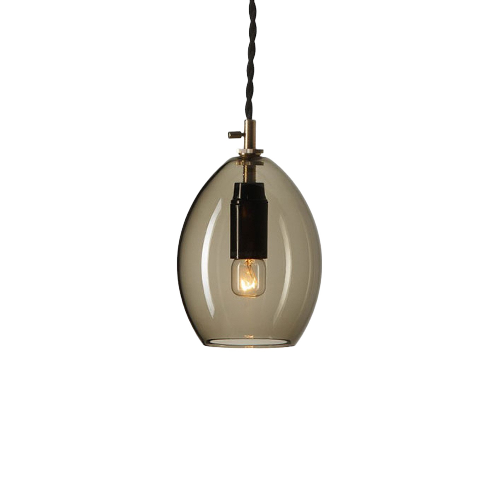 Northern Unika hanging light, smoky grey, small