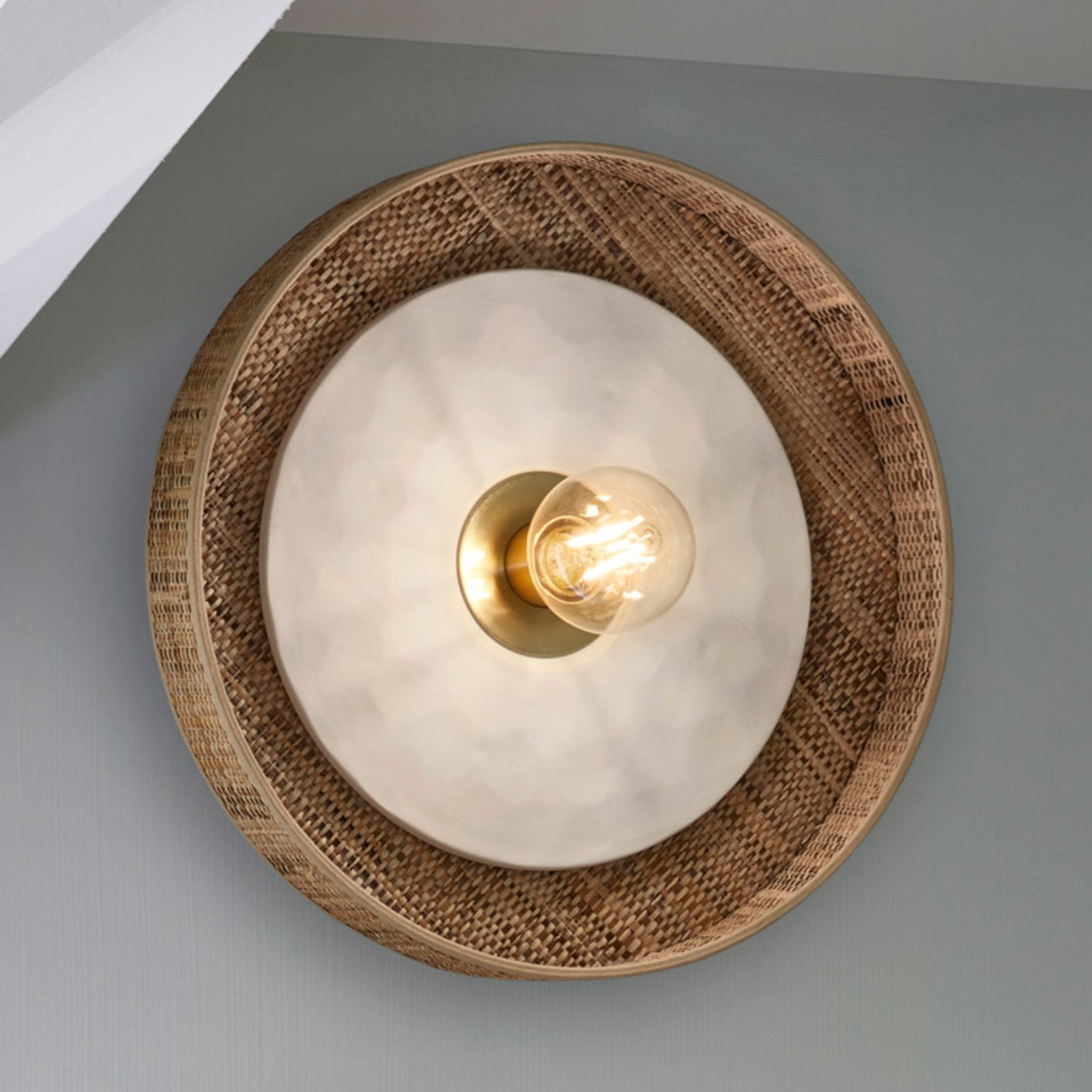 Portinatx Wandleuchte weiß, Ø40cm - MARKET SET Portinatx Wandleuchte weiß, Ø40cm - MARKET SET