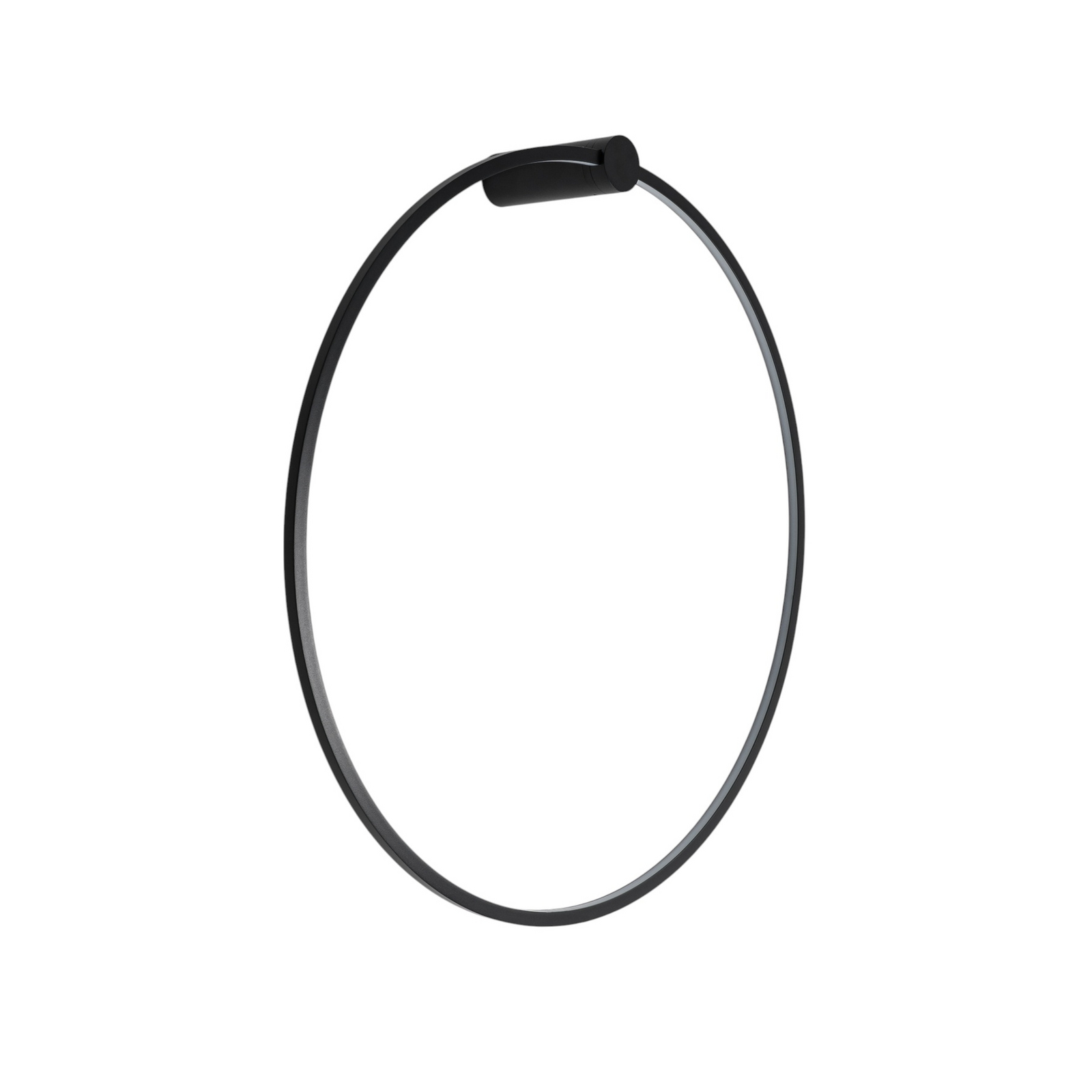 LED-væglampe Saturno, sort, Ø 80 cm, metal, 4.000 K