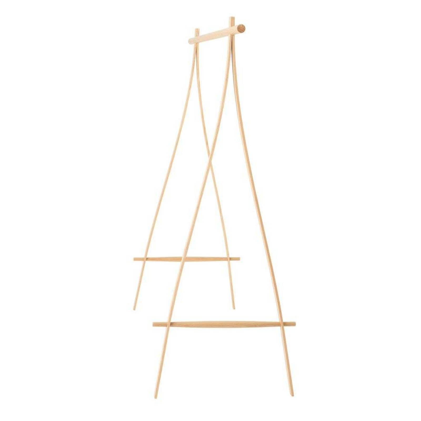 Coat Stand 150 Oak/Brass - Made By Hand