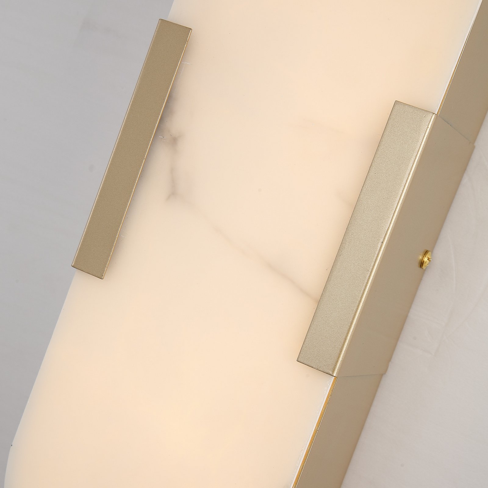 LED vannas istabas sienas lampa Opaline Augstums 35 cm zelta krāsā Metāls/sveķi