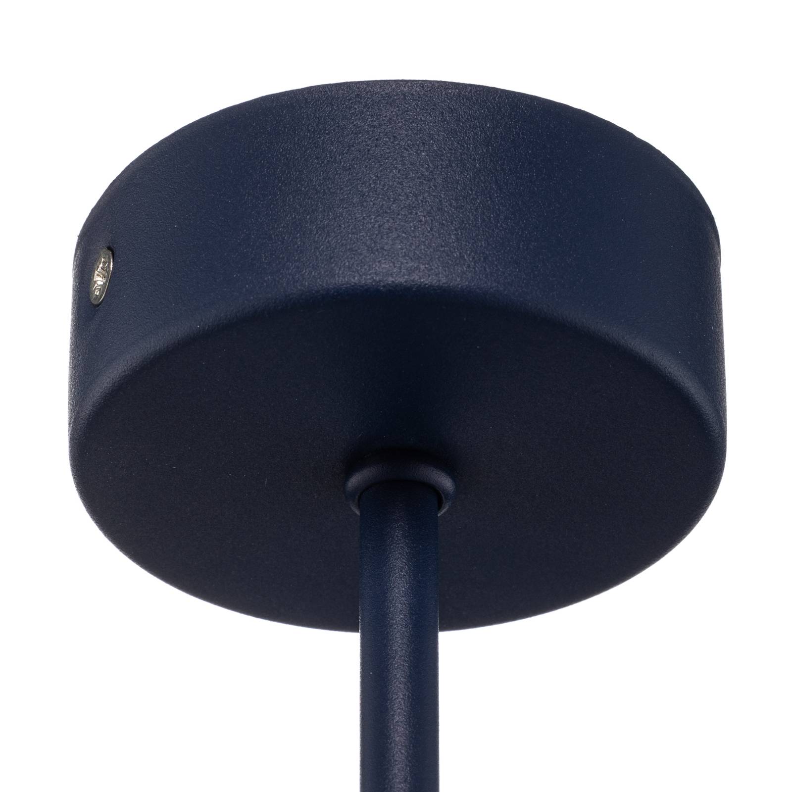 Lampa sufitowa Mado ze stali, niebieska, 1-punktowa