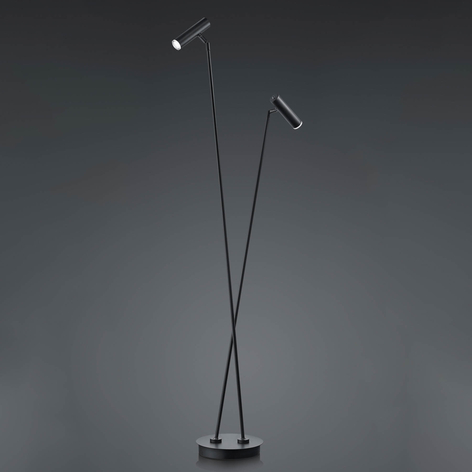 Lampadaire LED Tom, à 2 lampe, noir