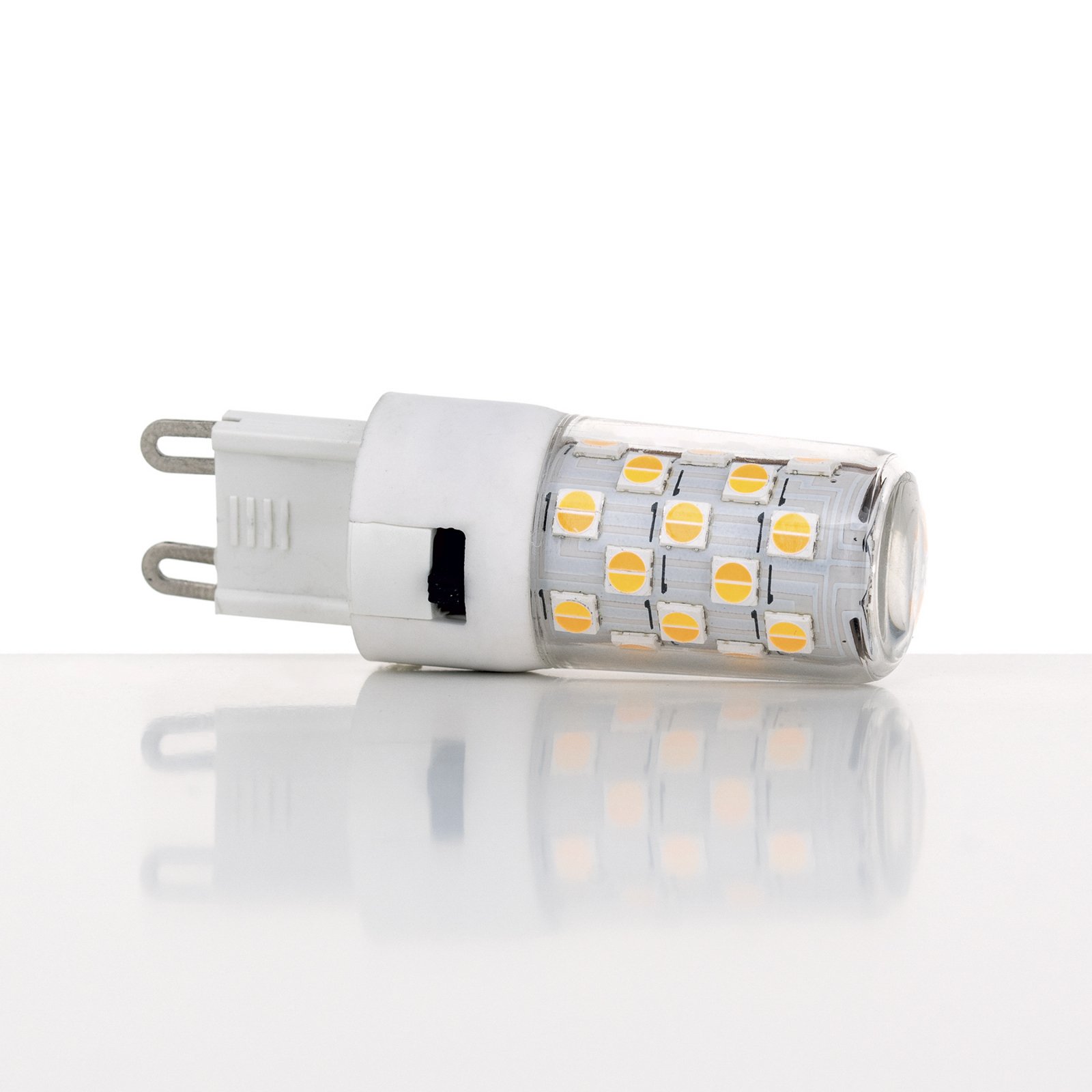 LED-stiftlampa G9, 4 W, CCT, 370 lm, dimbar, transparent