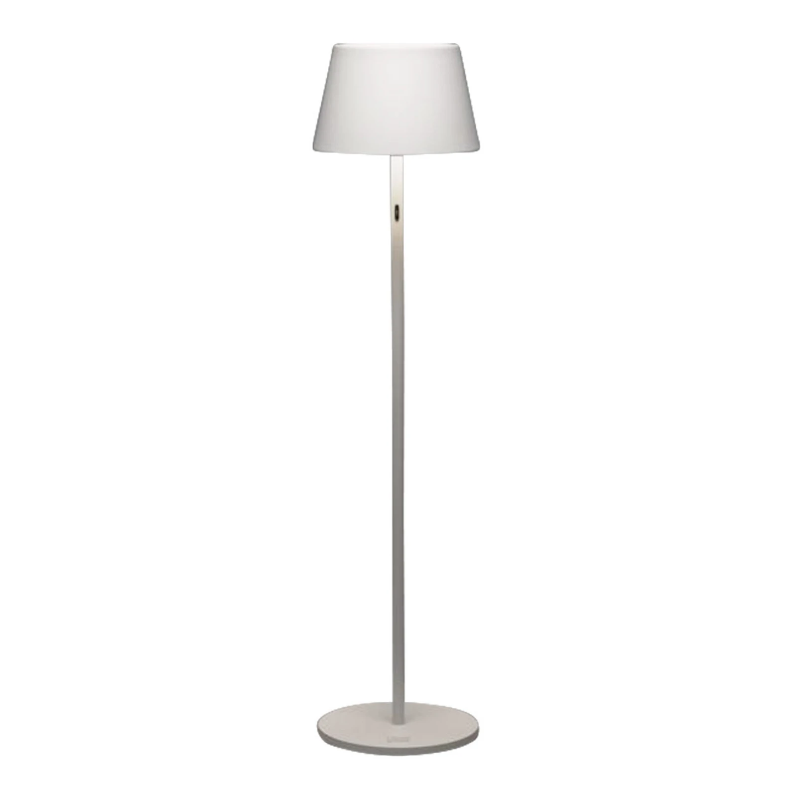 Lampadaire LED Pomezia pour extérieur, USB, blanc