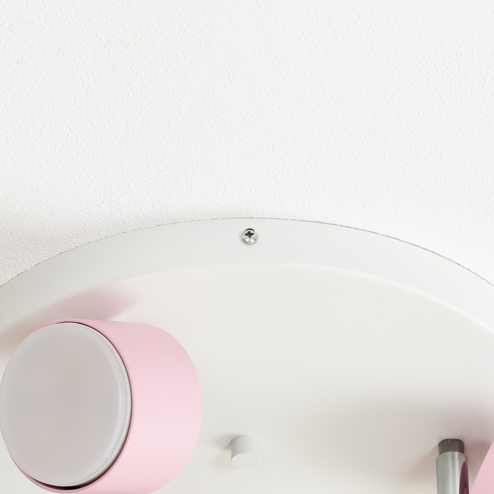 Faretto da soffitto Cloudy 3 luci rotondo rosa