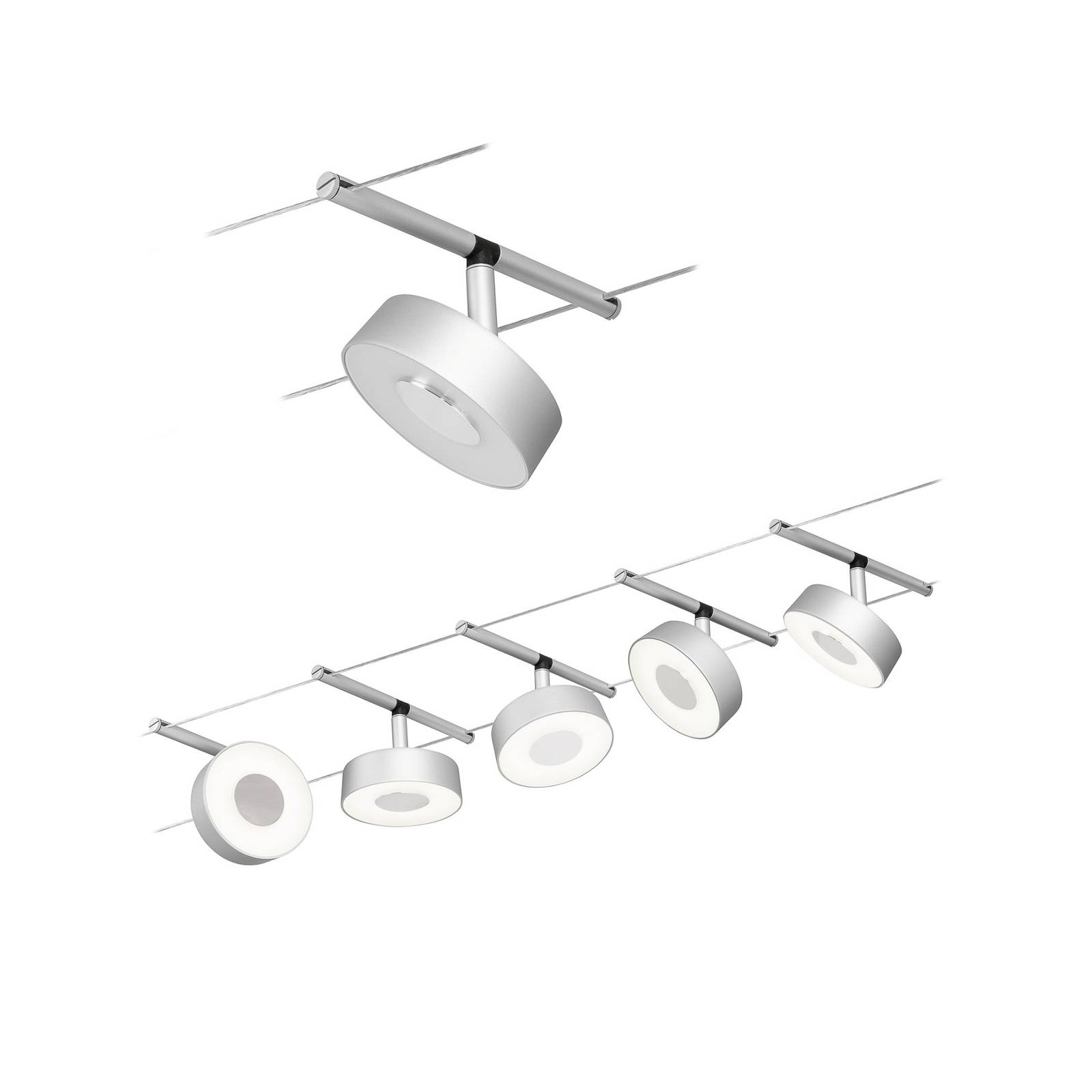 Paulmann Circle LED-wiresystem 5 lk mat krom