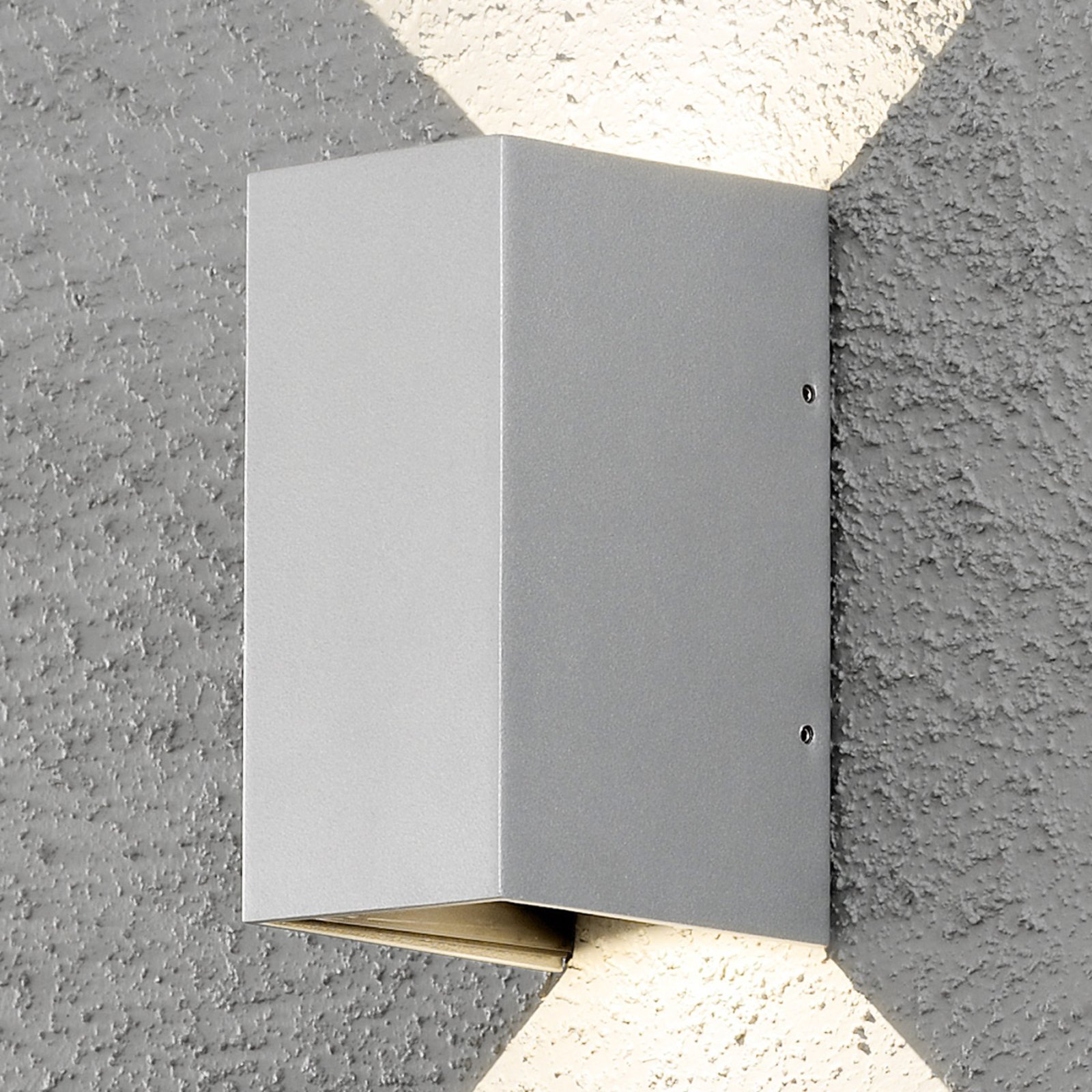 Utendørs LED-vegglampe Cremona 8 cm grå