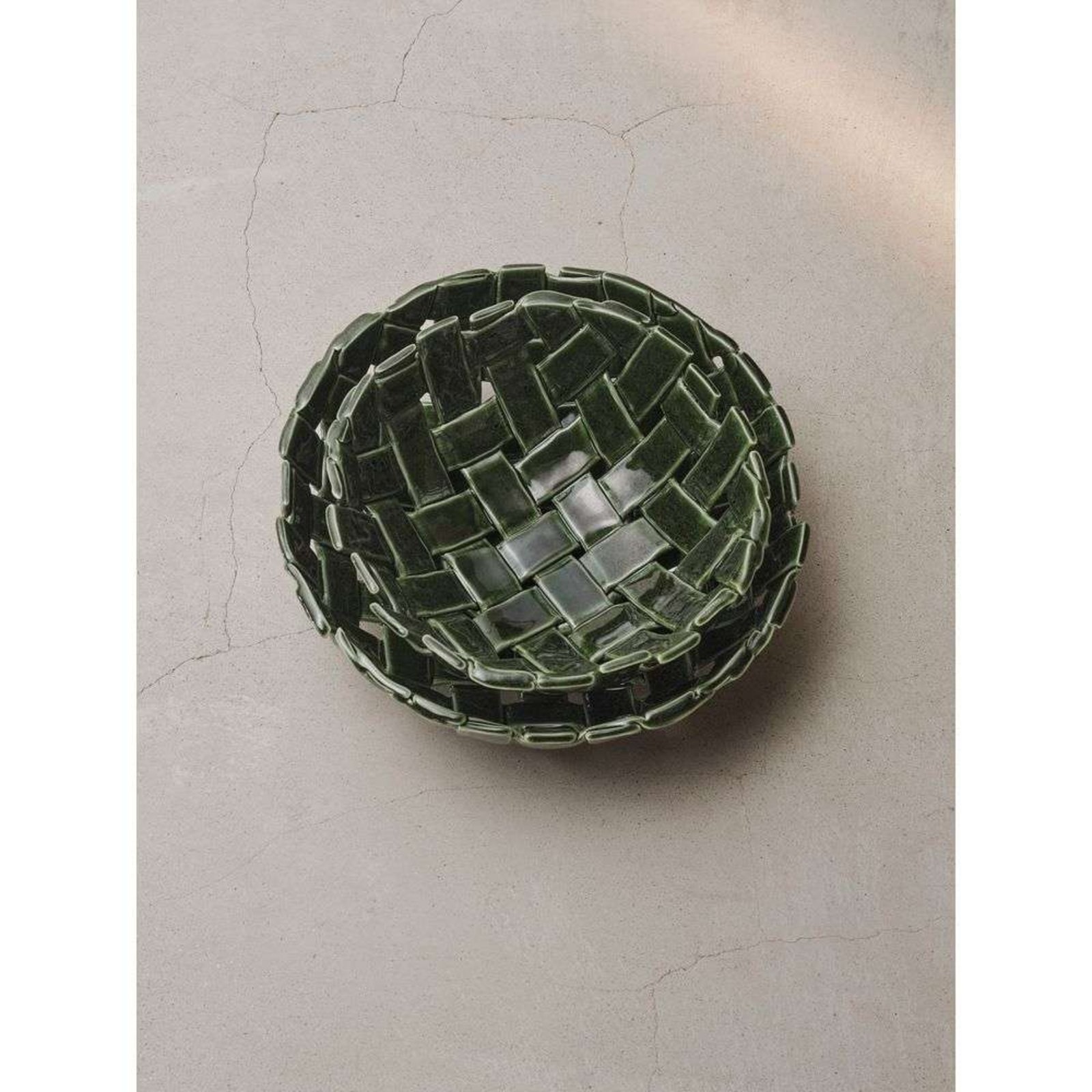 Plait Bowl Ø30 Emerald Verde - Ferm Living