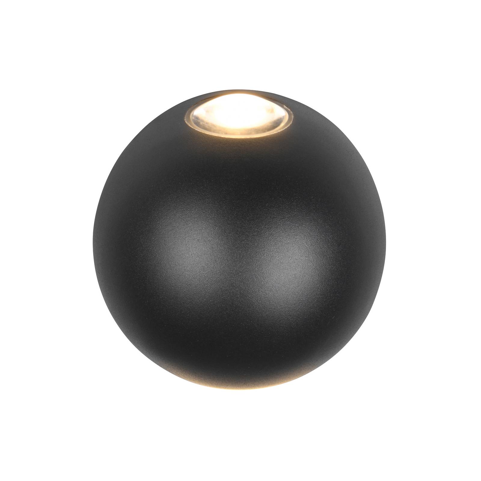 LED-Außenwandleuchte Avisio, schwarz, 2-flammig, halbrund