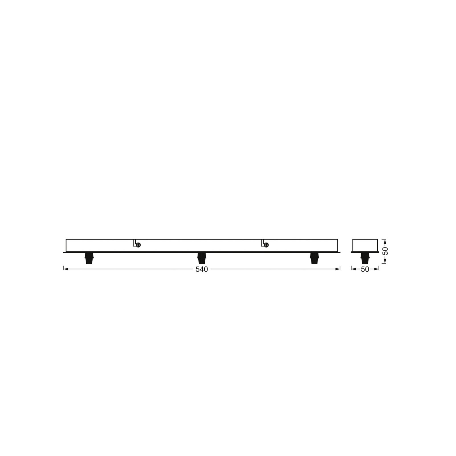 OSRAM canopy VINTAGE 1906 PENDULUM, black, length 54 cm