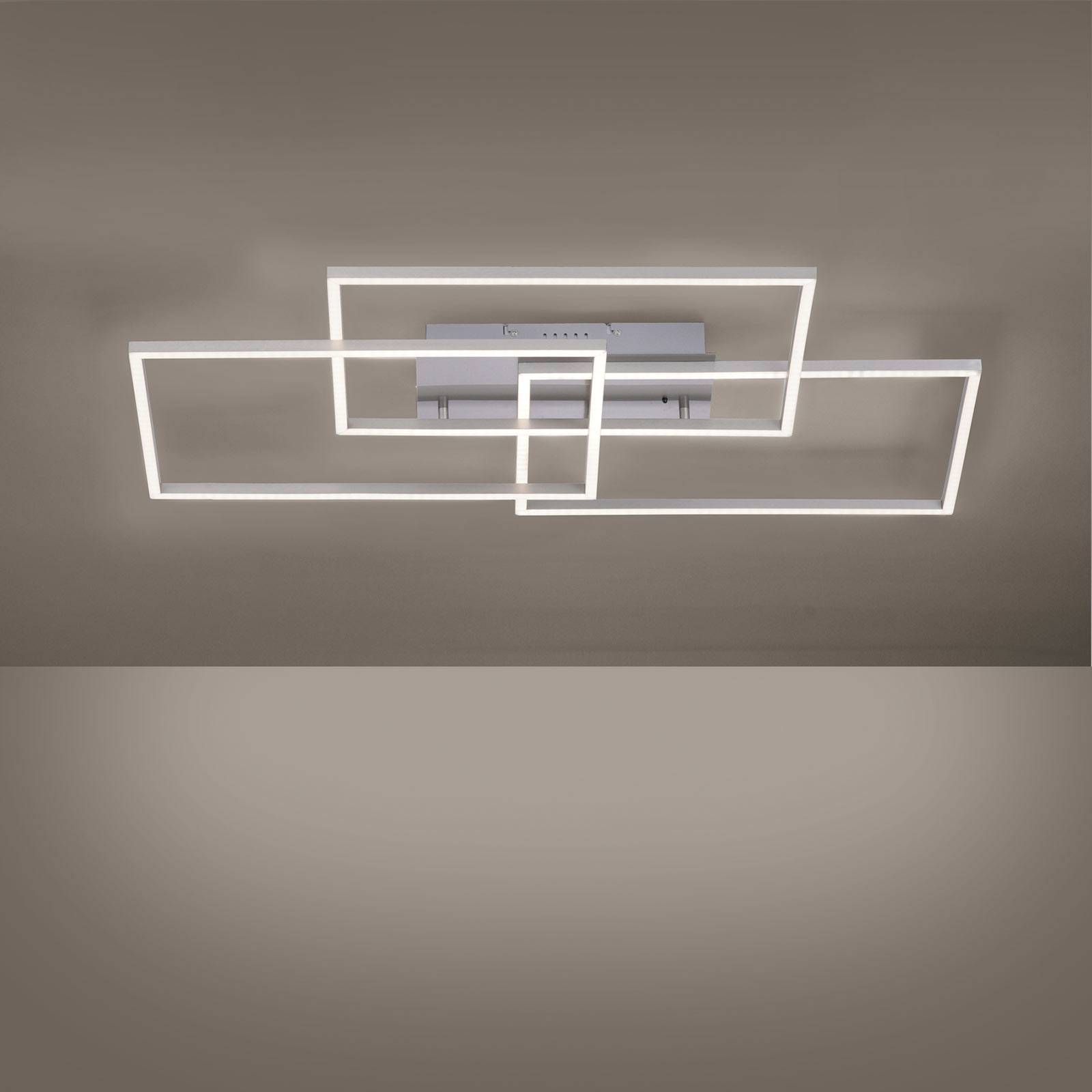 Lampa sufitowa LED Iven, stal, 3-pkt. prostokąt