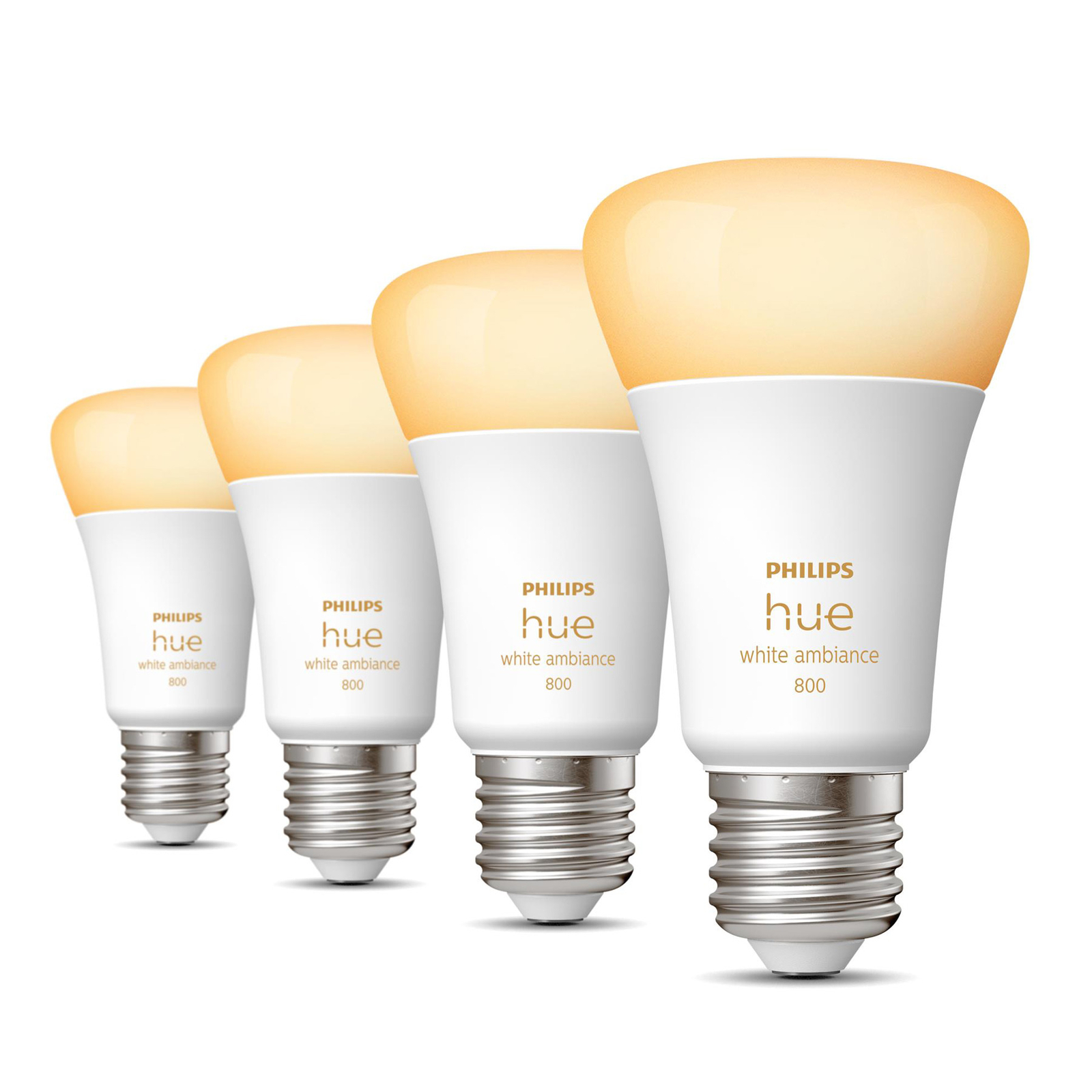 Philips Hue White Ambiance 6W 800lm E27 4-pack
