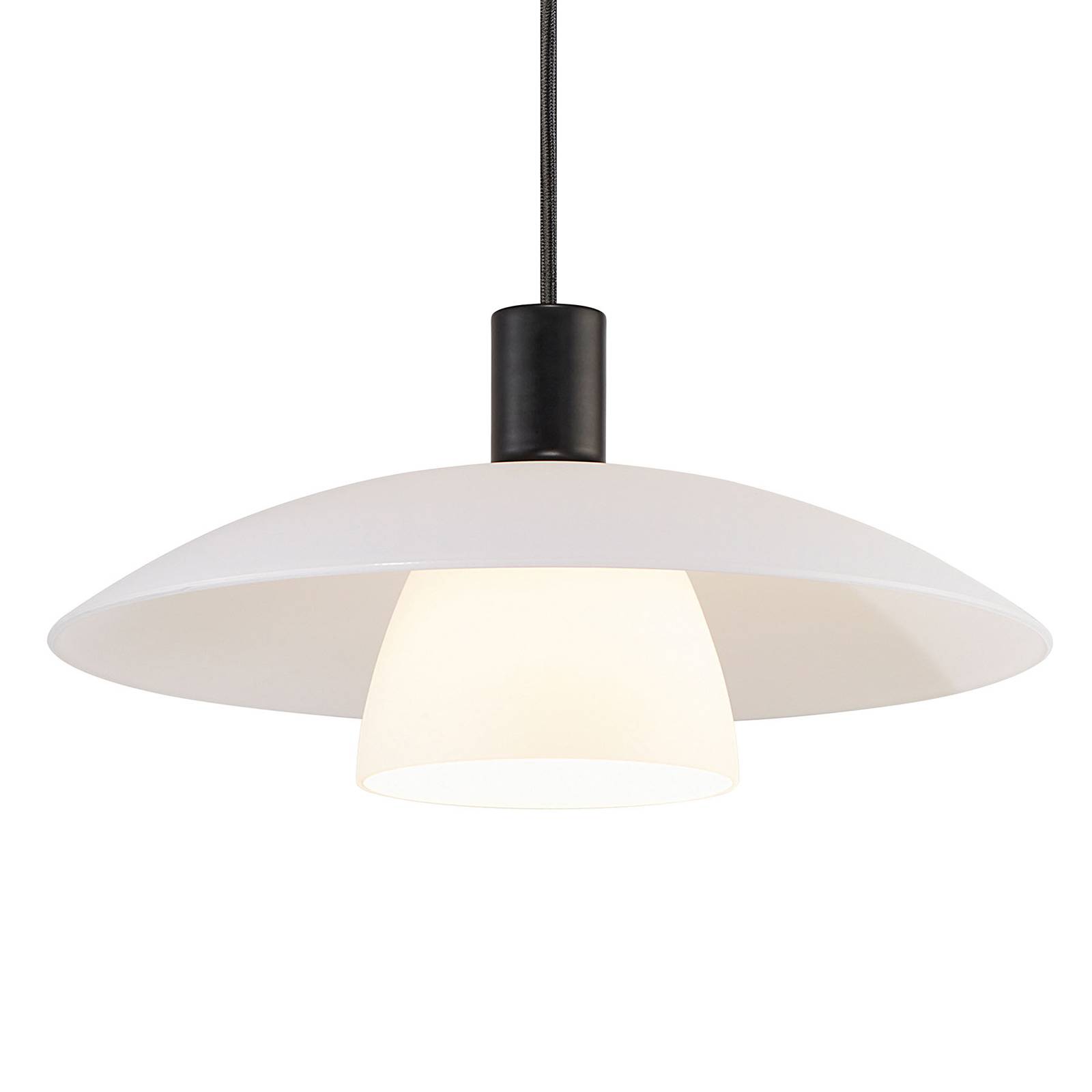 Verona hanging light in white and black