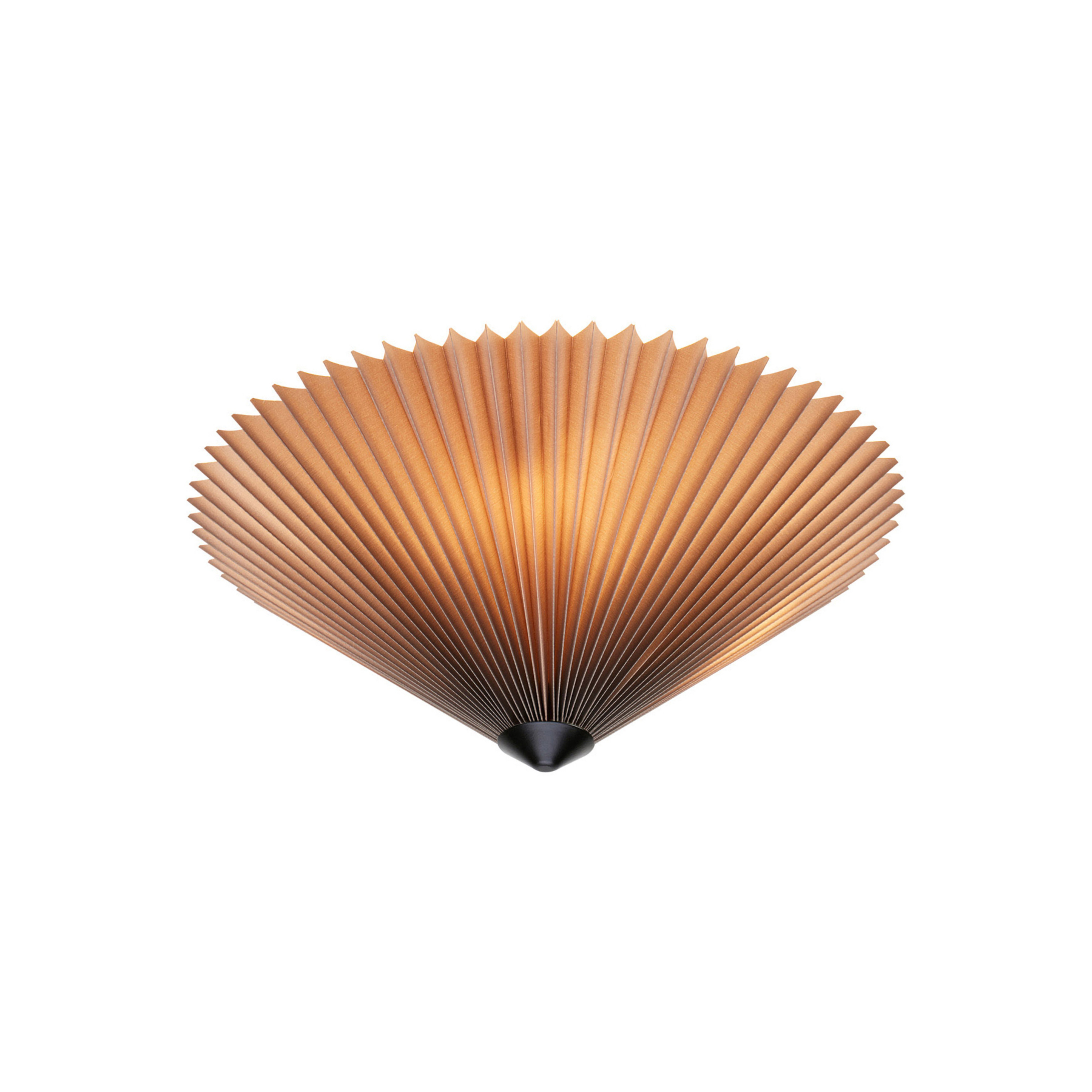 Plisado taklampa, grå, Ø 42 cm
