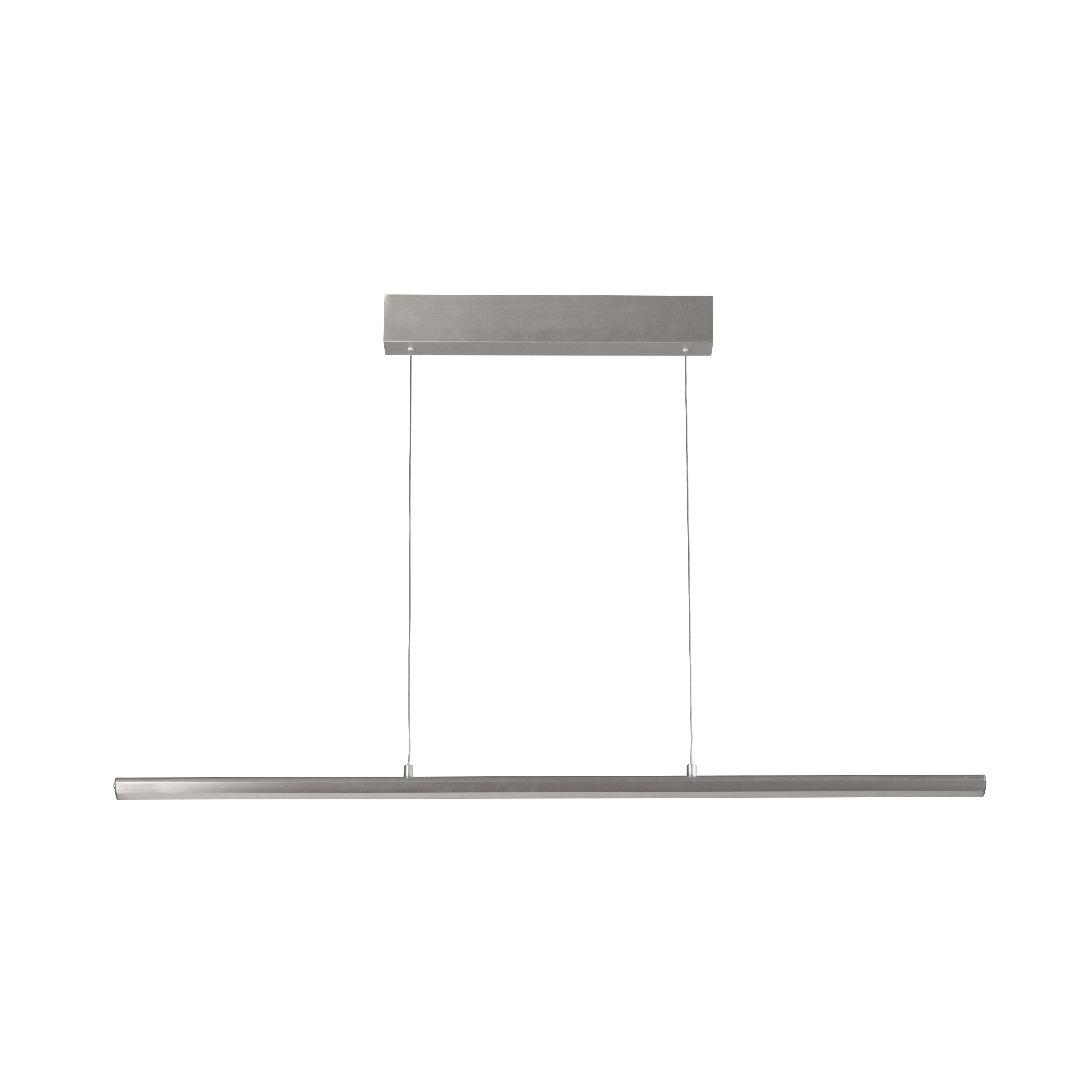 Suspension LED Borena, couleur aluminium, longueur 113 cm Métal