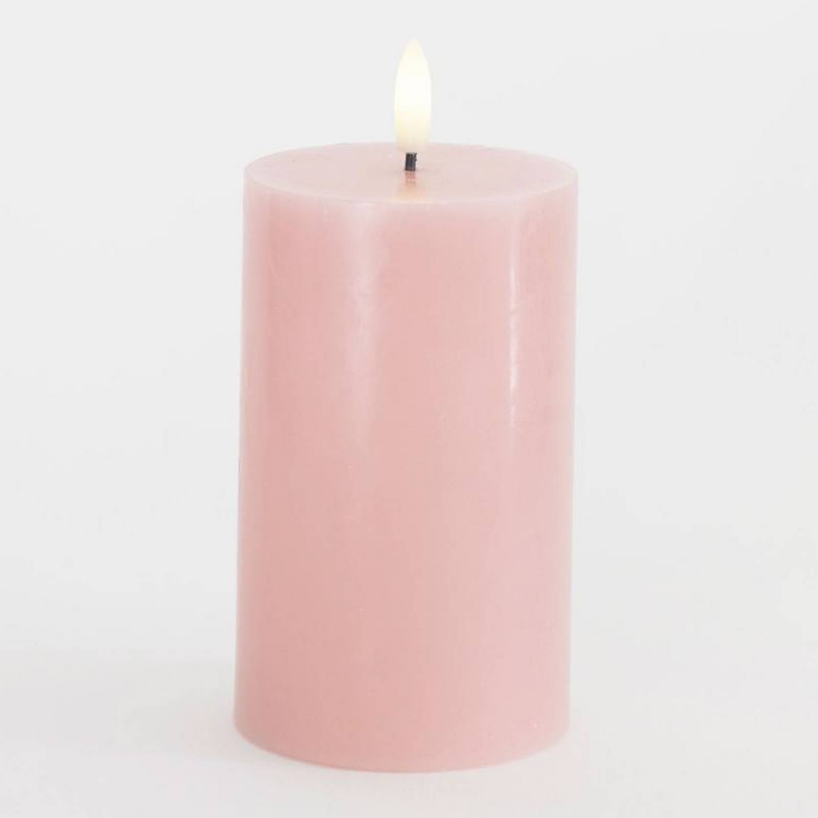 LED-Kerze Sille, pink, Höhe 13 cm, Wachs, Batteriebetrieb