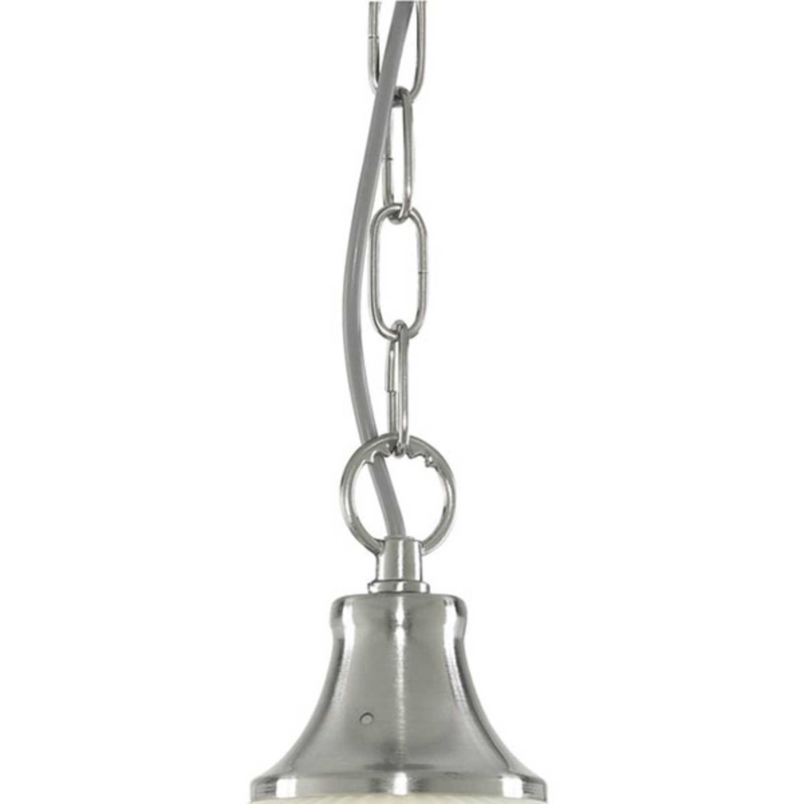 American Diner srebrna satenska viseća lampa s jednom lampom