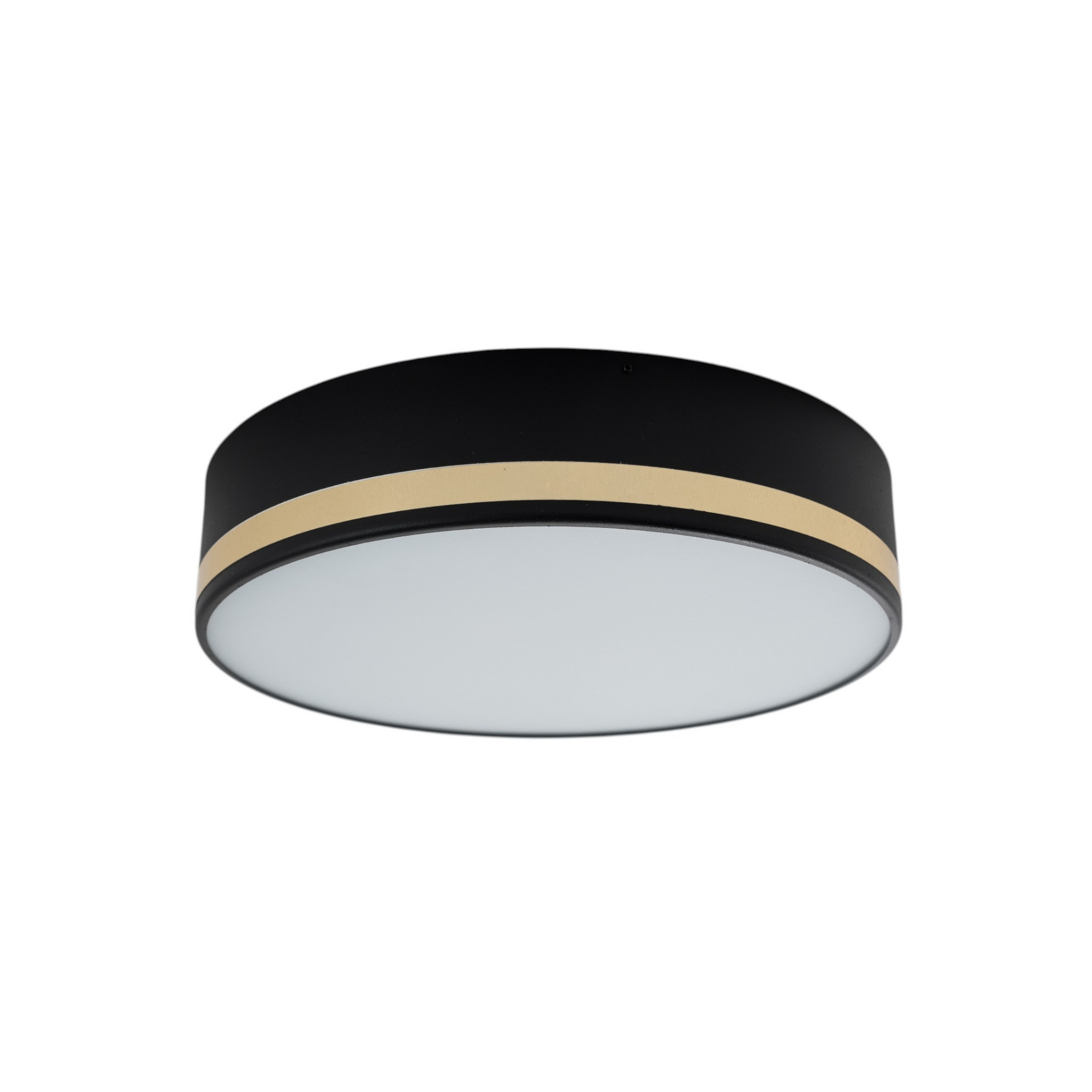Amore ceiling light, gold stripes, black, Ø 35cm Amore ceiling light, gold stripes, black, Ø 35cm
