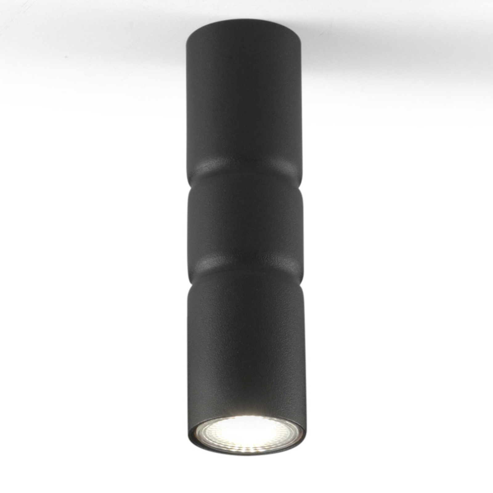 Turbo surface-mounted ceiling light, fixed, black