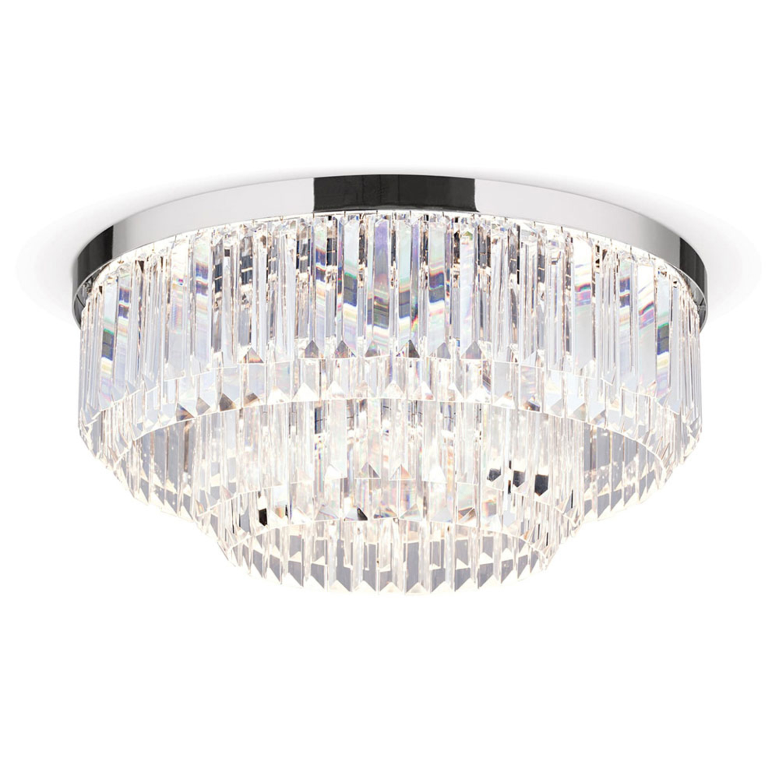 LED-Deckenleuchte Prism mit Kristall-Glasprismen