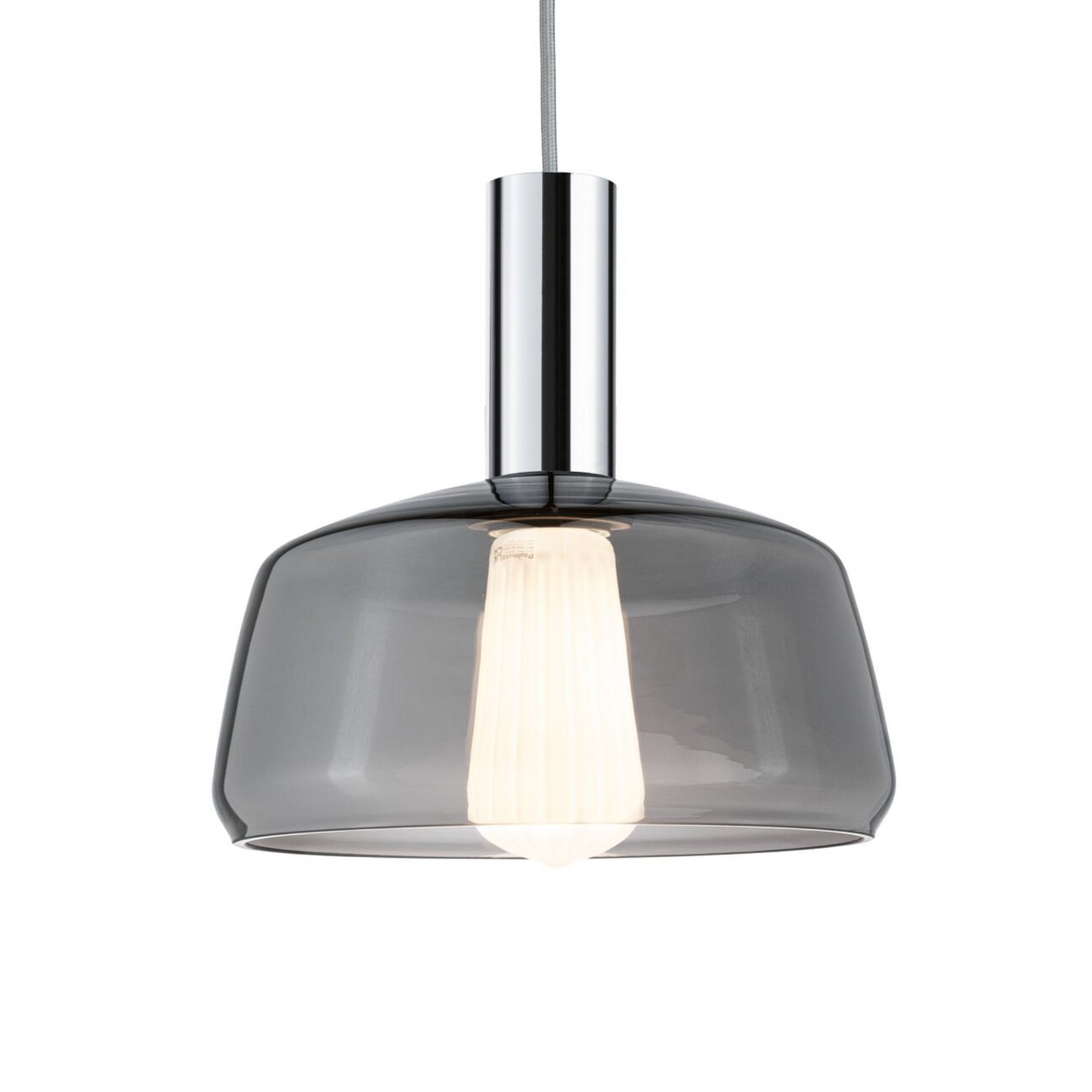 Paulmann URail-lampenkap Neila 2Easy, Ø 23 cm, rookglas