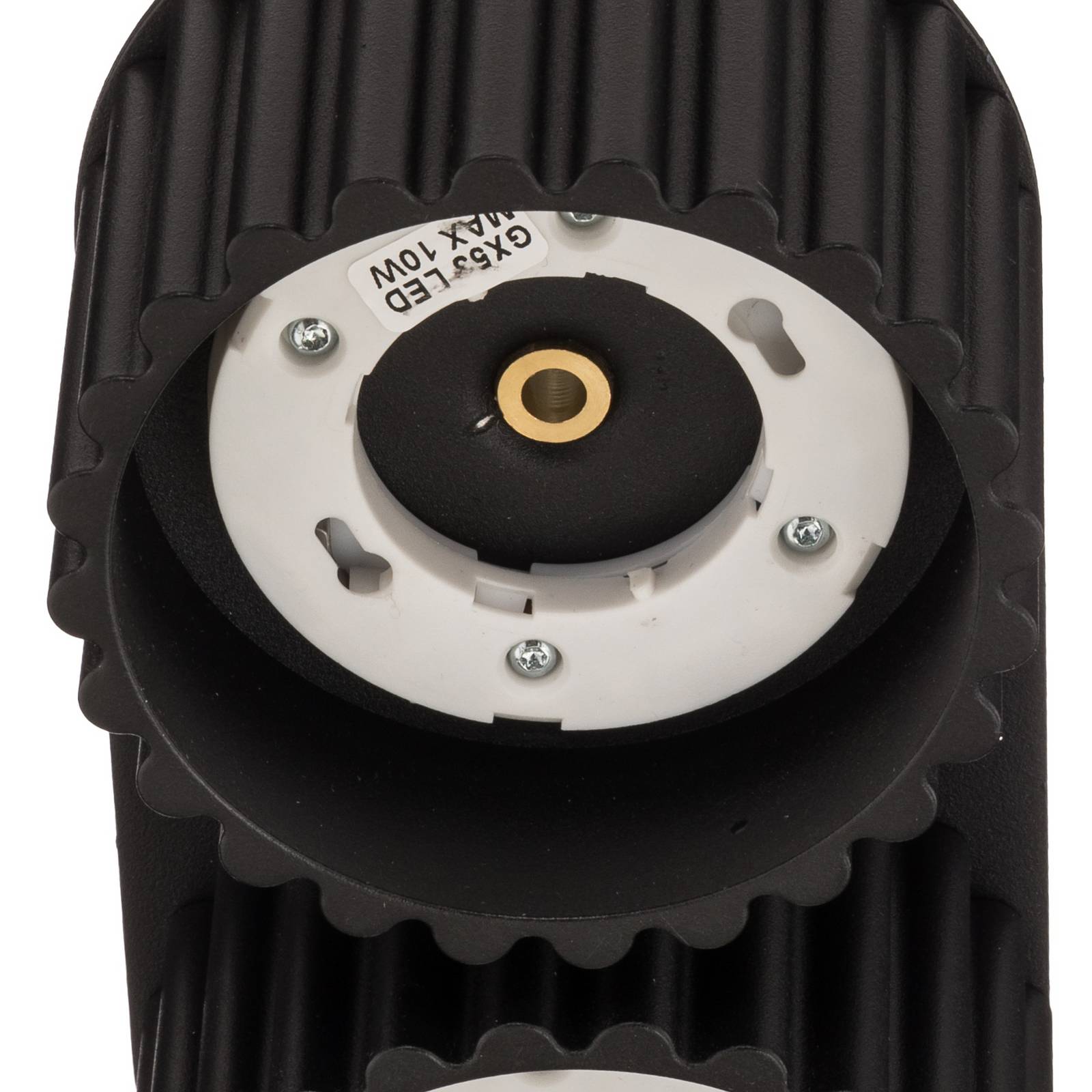 Lampa sufitowa Aura 2, czarna, 2-punktowa, długość 21 cm, GX53