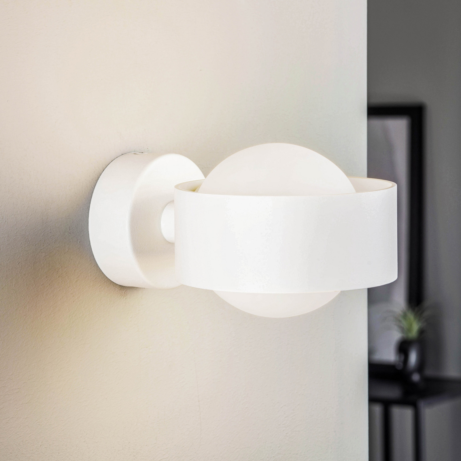 Argon Aplică de perete Mado din oțel alb 1 bec - Camera de zi / sufragerie - Modern - Metal