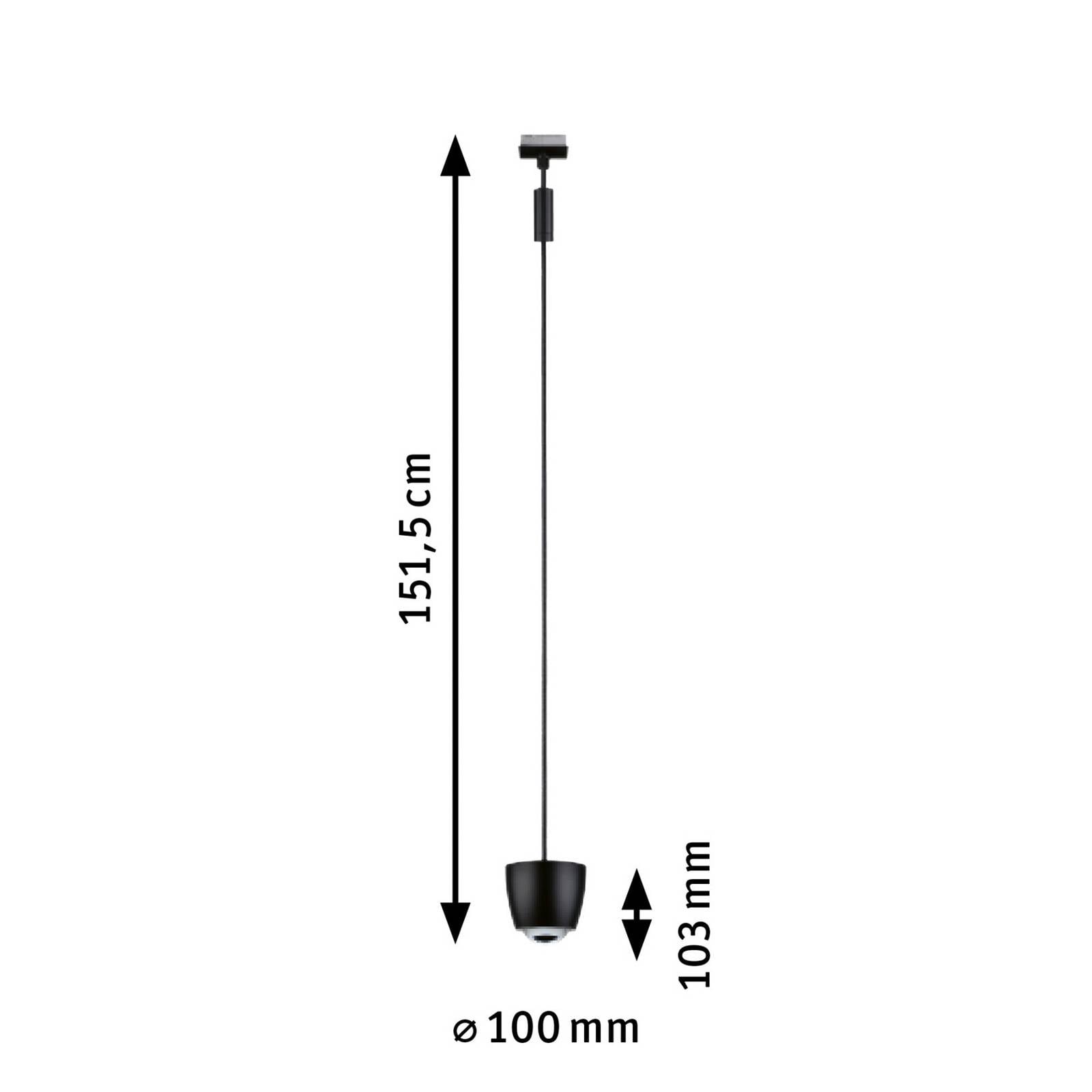 Suspension sur rail LED Paulmann URail Smart Tyros, noir, CCTRGB
