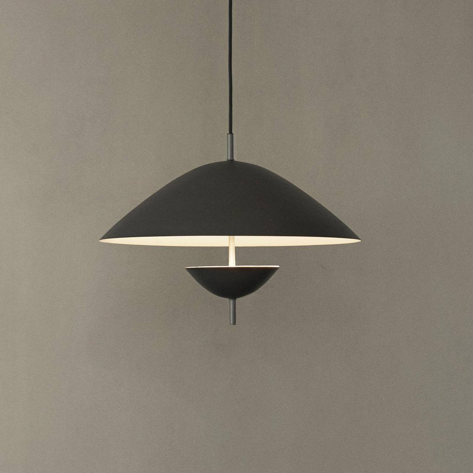 ferm LIVING Lampa wisząca Lod czarny żelazo Ø 50 cm