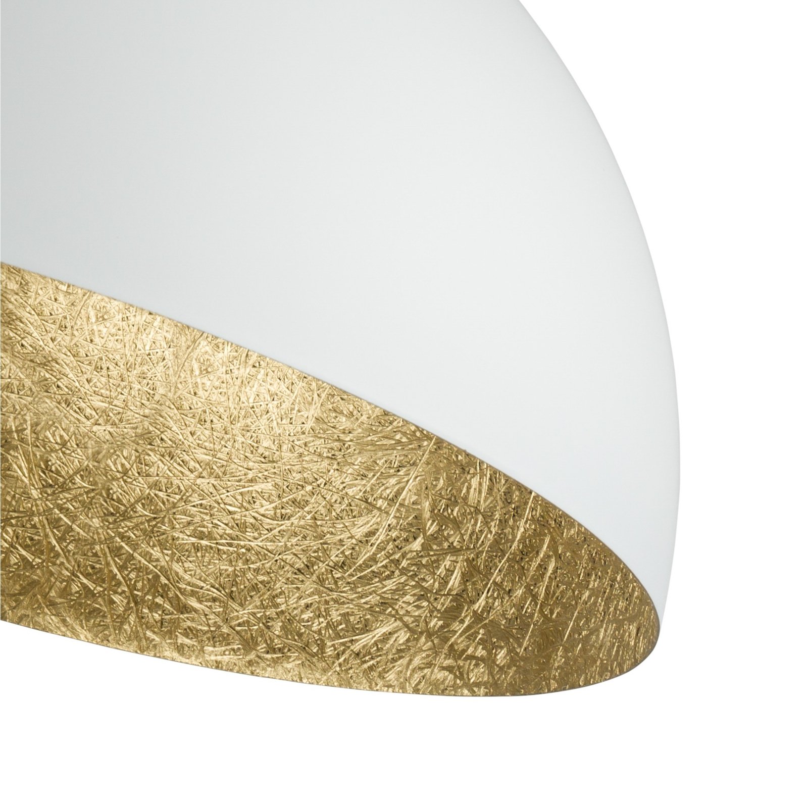 Stropna svetilka Sfera, Ø 50 cm, bela/zlata