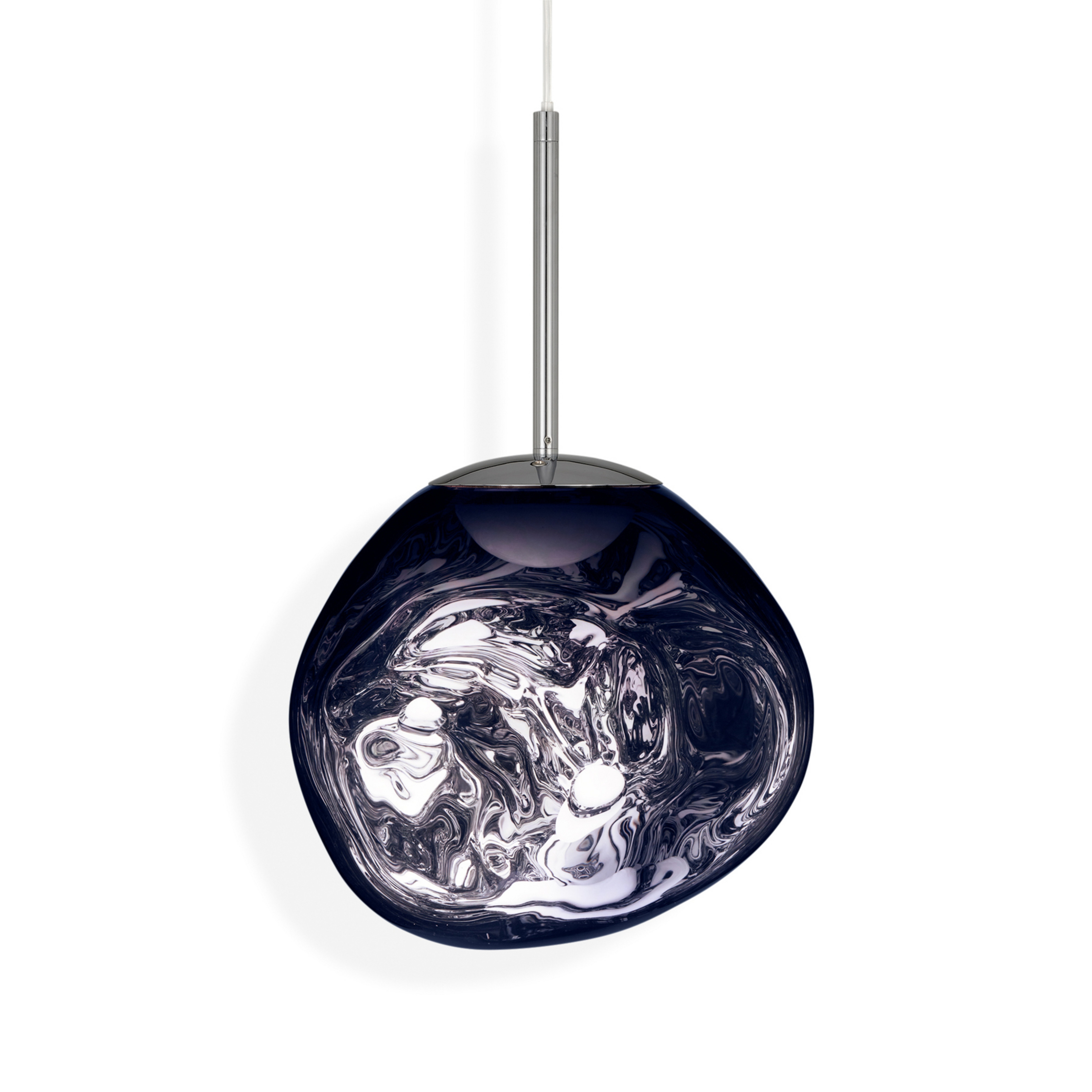Melt Mini LED hanging light, Ø 28 cm, smoke grey - Tom Dixon