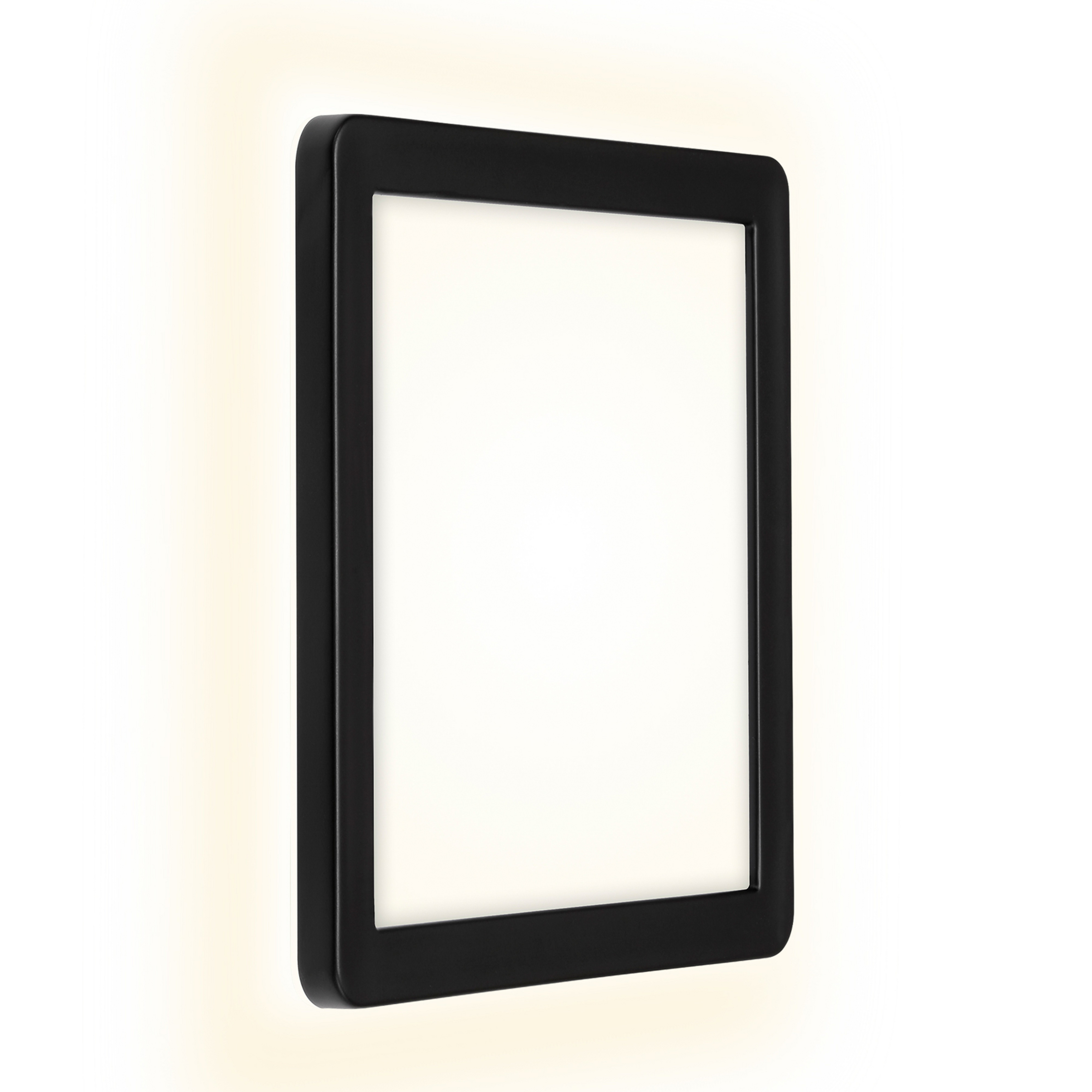Painel LED Frankfurt, angular, 19x19cm, IP44, preto