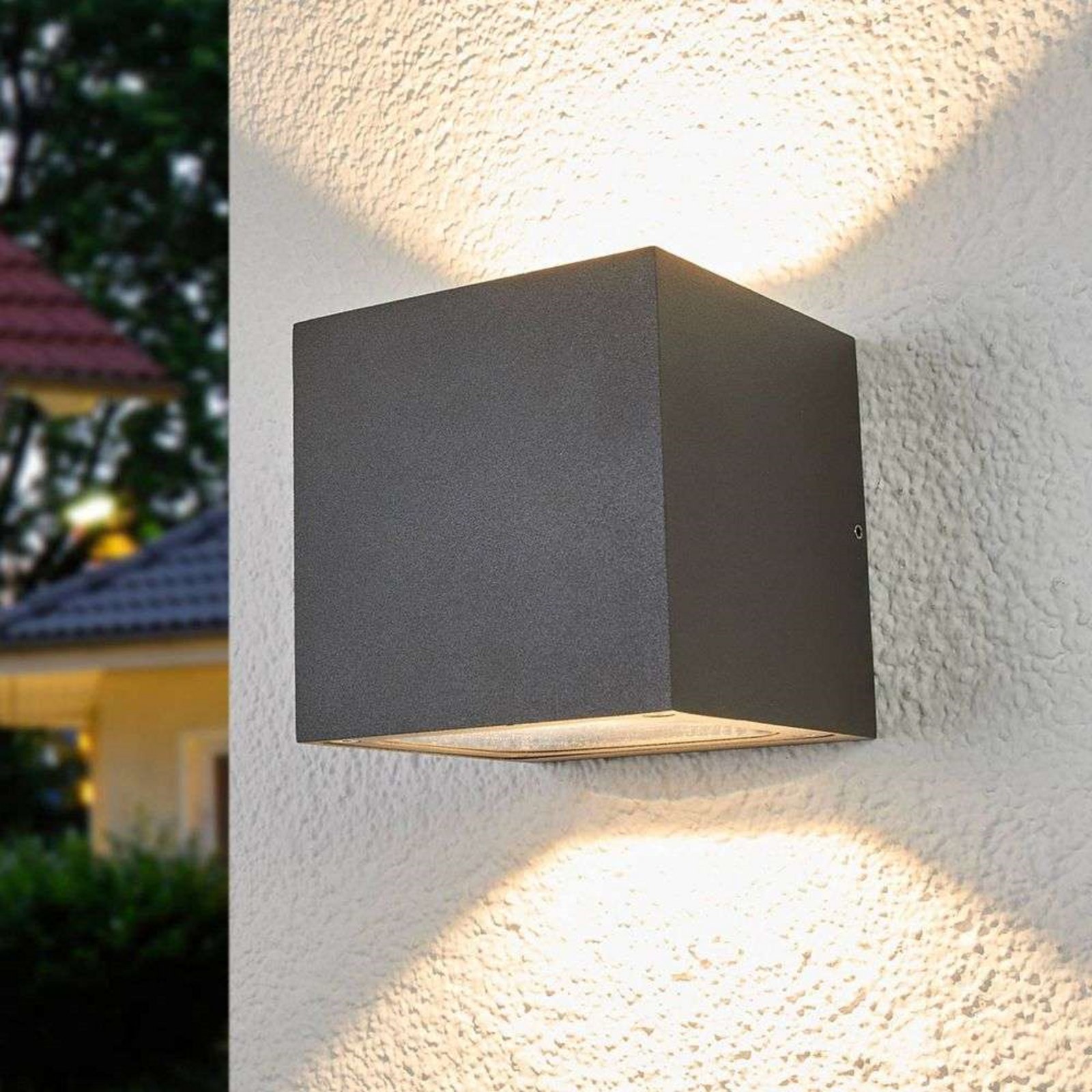 Merjem Big Up/Down Außen Wandleuchte IP54 Dak Grey - Lucande